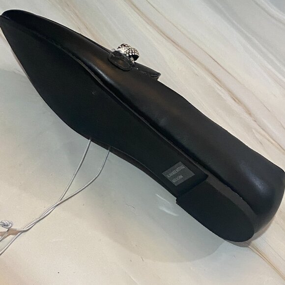 NWT Report Ruethy Rhinestone Black Loafers Pointed Flats Size 8 Solid Black - Picture 6 of 6